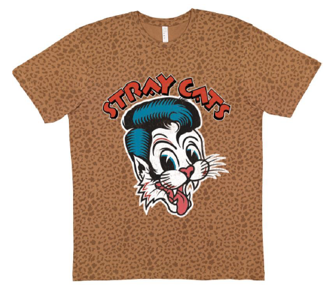stray cats Cat Head - Leopard Print Tee