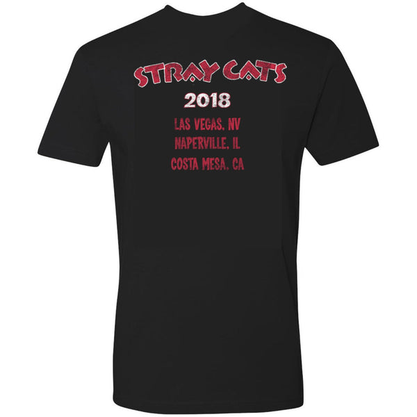 Stray Cats Stray Cats - Distressed Cat Head Logo 2018 Tour Tee
