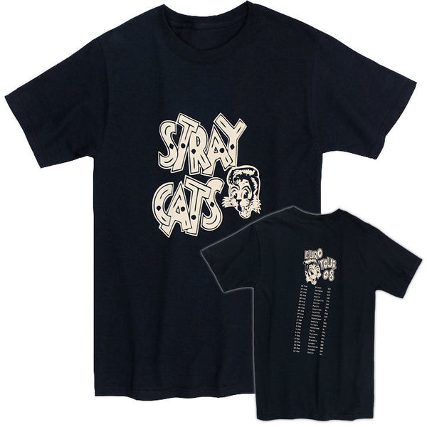 stray cats Stray Cats - Hep Cat 2008 European Tour T-Shirt