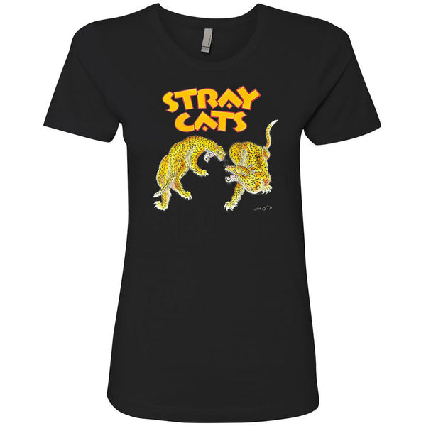 stray cats Stray Cats - Ladies Cheetah T-Shirt