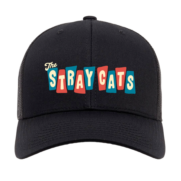 stray cats The Stray Cats Tile Logo Embroidered Cap