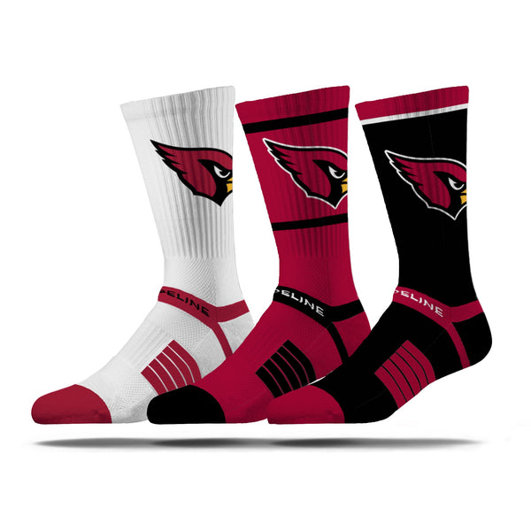 strideline Arizona Cardinals | Premium Knit Crew | NFL 3 Pack Box | N02413365ML