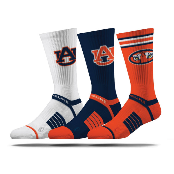 strideline Auburn University | Premium Knit Crew 3 Pack | NCAA 3 Pack G2 | N02502988ML