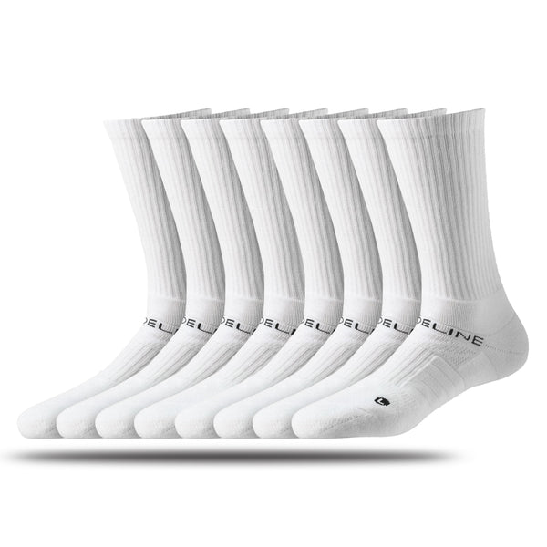 Strideline Basics | Premium Crew | Combed Cotton | Multi-Pack Black & Grey