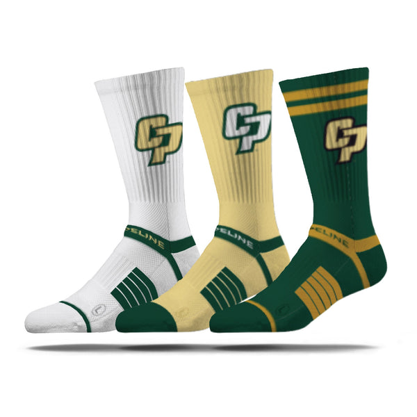 strideline Cal Poly | Premium Knit Crew 3 Pack | NCAA 3 Pack G2 | N02499922ML