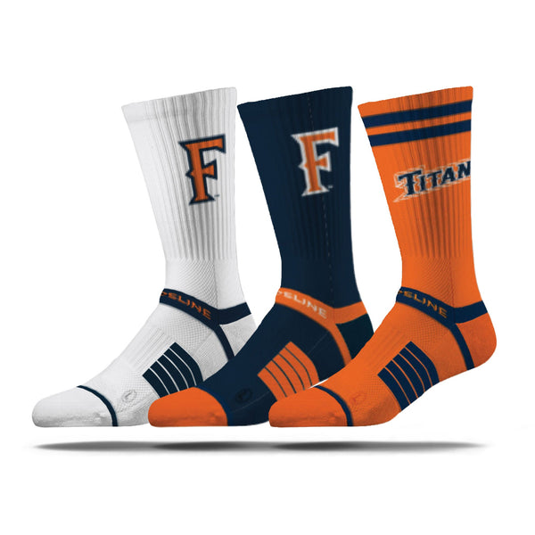strideline California State University Fullerton | Premium Knit Crew 3 Pack | NCAA 3 Pack G2 | N02500012ML