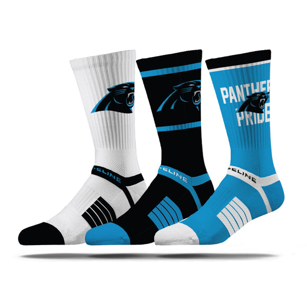 strideline Carolina Panthers | Premium Knit Crew | NFL 3 Pack Box | N02414545ML
