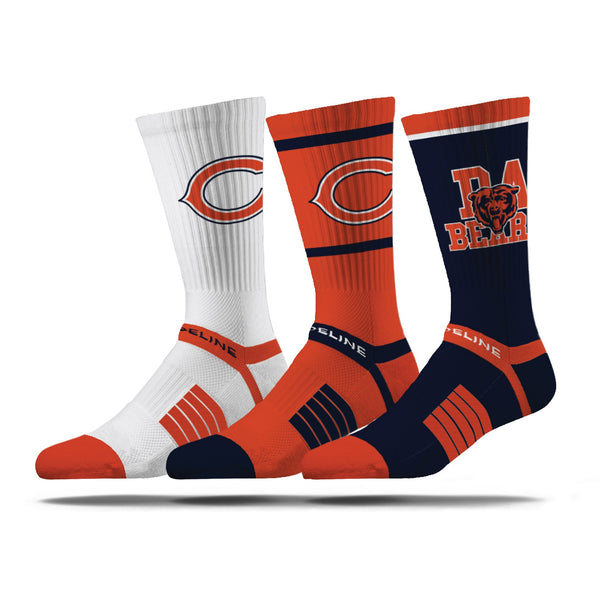 strideline Chicago Bears | Premium Knit Crew | NFL 3 Pack Box | N02414549ML