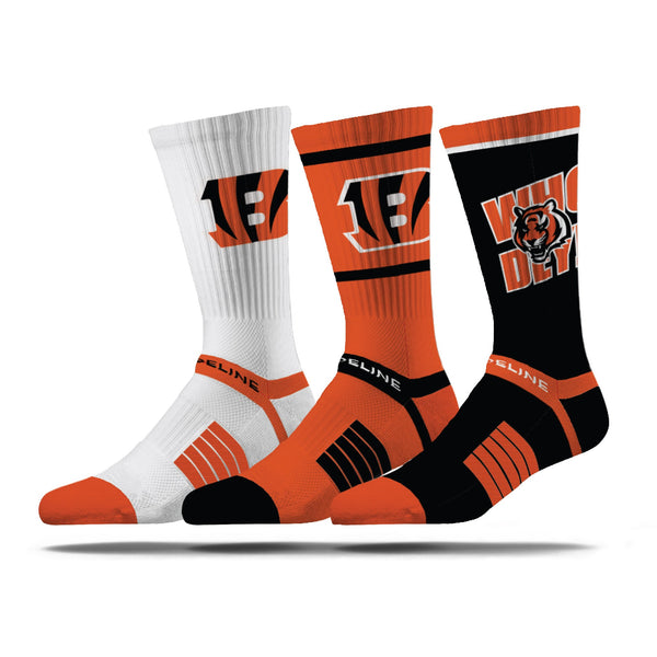 strideline Cincinnati Bengals | Premium Knit Crew | NFL 3 Pack Box | N02414553ML