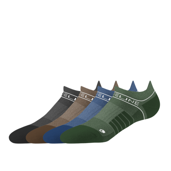 strideline Combed Cotton | Premium Ankle 4-Pack Alpine