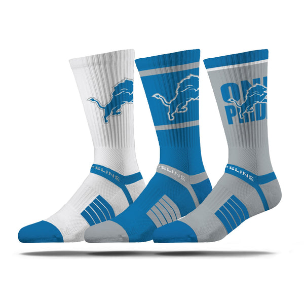 strideline Detroit Lions | Premium Knit Crew | NFL 3 Pack Box | N02414565ML