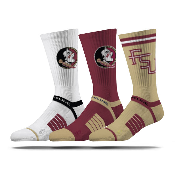 strideline Florida State University | Premium Knit Crew 3 Pack | NCAA 3 Pack G2 | N02503745ML