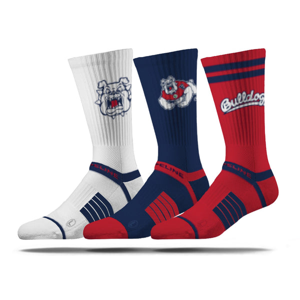 strideline Fresno State | Premium Knit Crew 3 Pack | NCAA 3 Pack G2 | N02500980ML