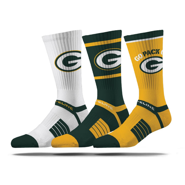 strideline Green Bay Packers | Premium Knit Crew | NFL 3 Pack Box | N02414569ML