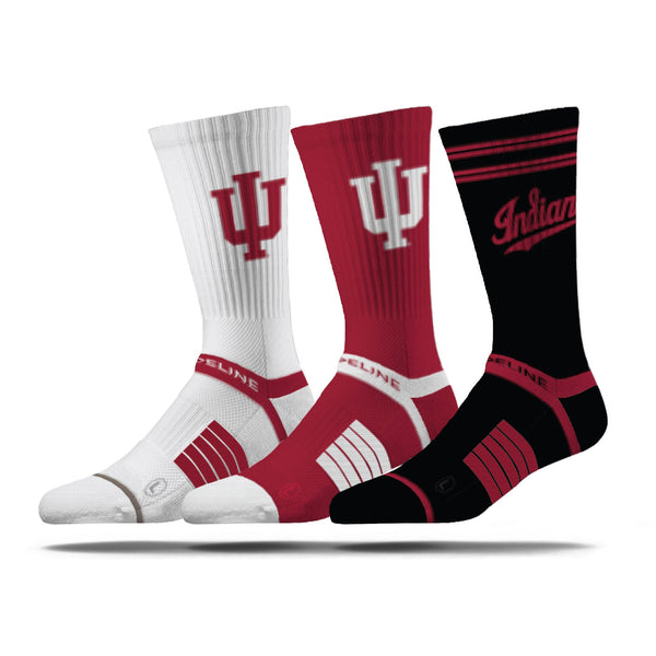 strideline Indiana University | Premium Knit Crew 3 Pack | NCAA 3 Pack G2 | N02502439ML