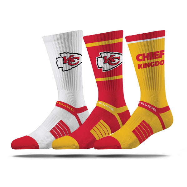 strideline Kansas City Chiefs | Premium Knit Crew | NFL 3 Pack Box | N02414851ML