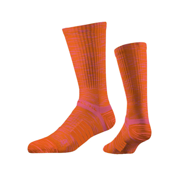 strideline Limited Edition Heat Wave Crew Socks Orange Heat