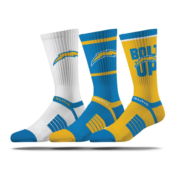 strideline Los Angeles Chargers | Premium Knit Crew | NFL 3 Pack Box | N02414859ML