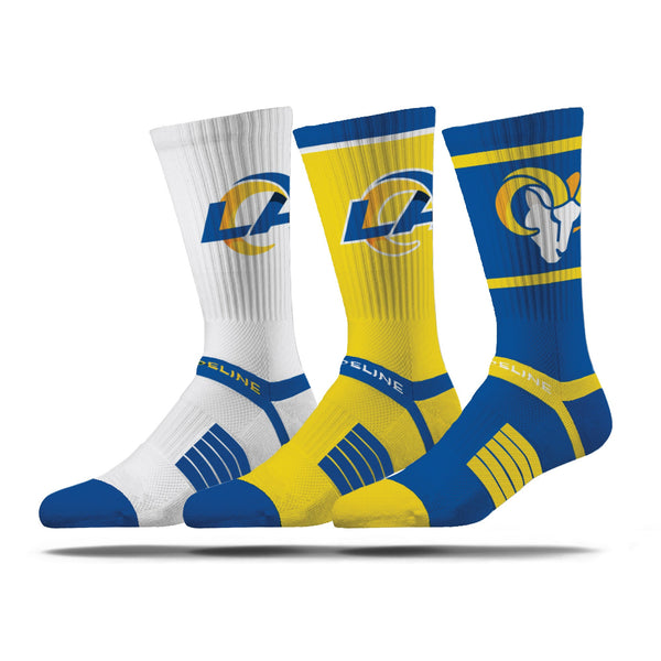 strideline Los Angeles Rams | Premium Knit Crew | NFL 3 Pack Box | N02414903ML
