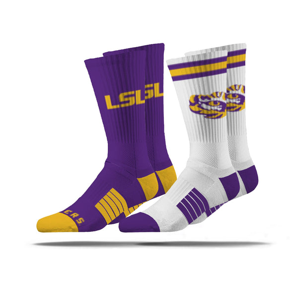 strideline LSU | Premier Knit Crew | NCAA 2 Pack | N02514166ML