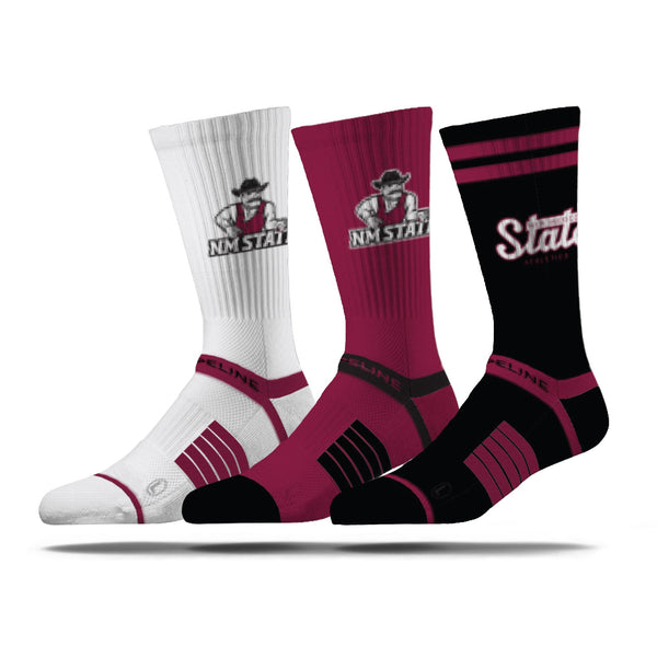 strideline New Mexico State University | Premium Knit Crew 3 Pack | NCAA 3 Pack G2 | N02504080ML