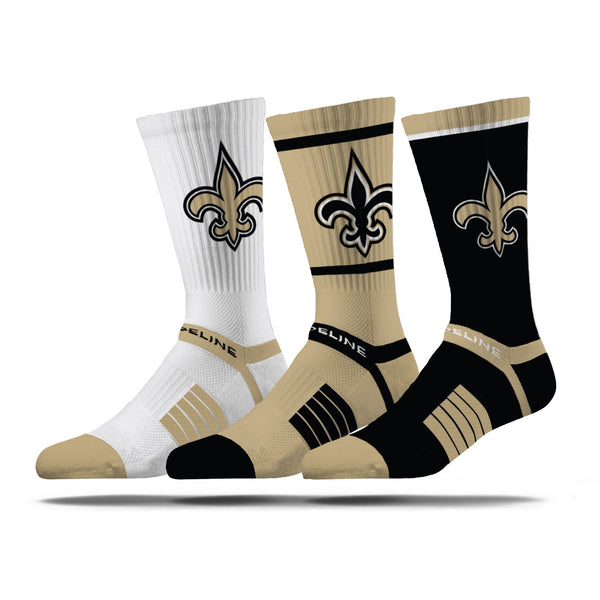 strideline New Orleans Saints | Premium Knit Crew | NFL 3 Pack Box | N02414871ML