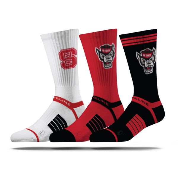 strideline North Carolina State University | Premium Knit Crew 3 Pack | NCAA 3 Pack G2 | N02504088ML