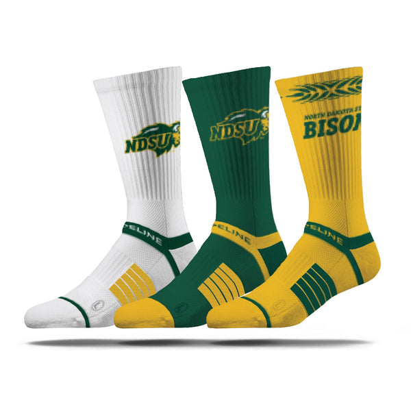 strideline North Dakota State University | Premium Knit Crew 3 Pack | NCAA 3 Pack G2 | N02504092ML