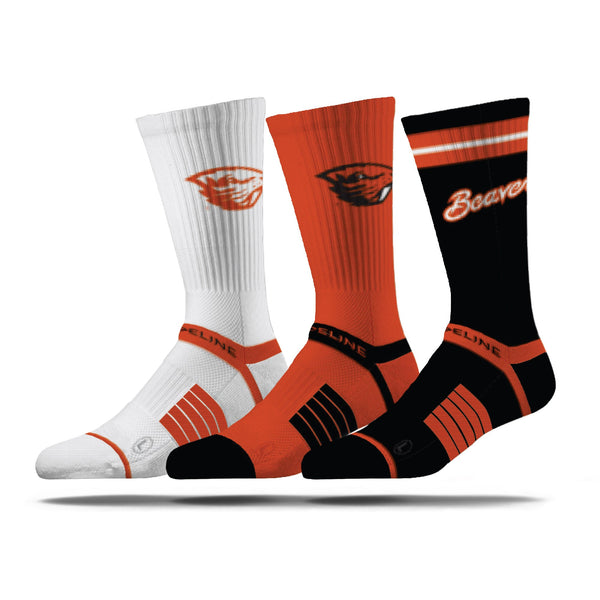 strideline Oregon State University | Premium Knit Crew 3 Pack | NCAA 3 Pack G2 | N02505223ML