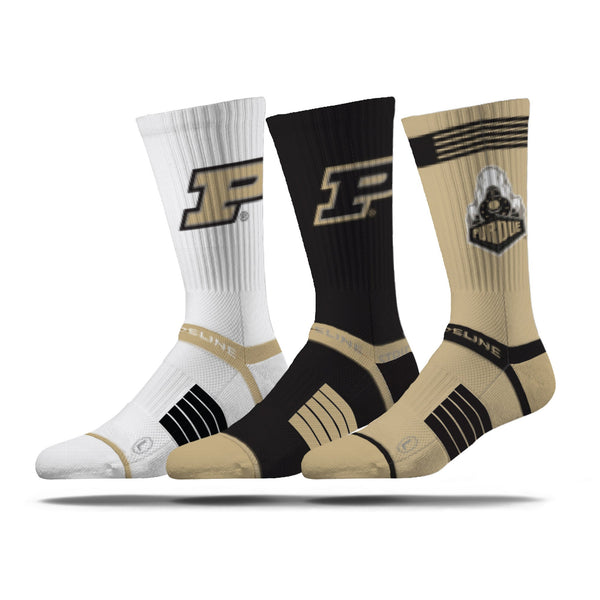 strideline Purdue University | Premium Knit Crew 3 Pack | NCAA 3 Pack G2 | N02505703ML