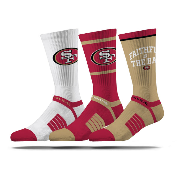 strideline San Francisco 49ers | Premium Knit Crew | NFL 3 Pack Box | N02414887ML