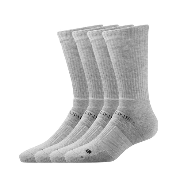 Strideline Combed Cotton | Premium Crew 4-Pack White
