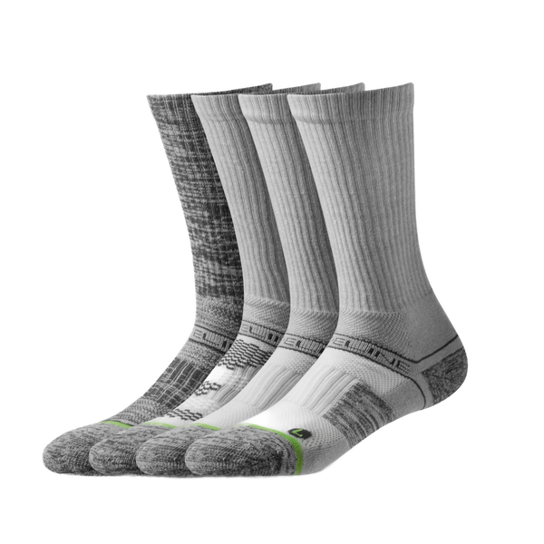 strideline Eco | Premium Crew 4-Pack Grey