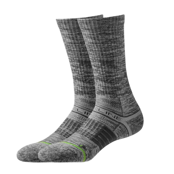 Strideline Eco | Premium Crew Socks Grey Pattern