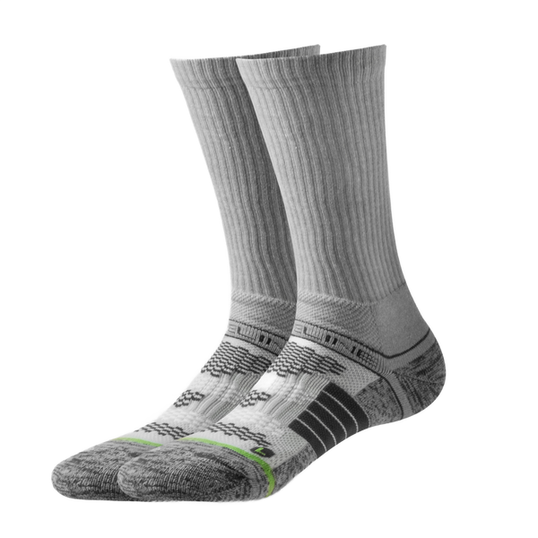 Strideline Eco | Premium Crew Socks Grey Pattern