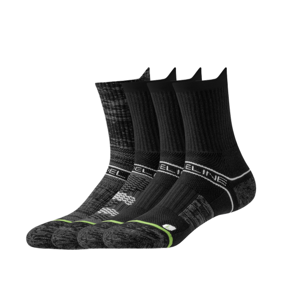 Strideline Eco | Premium Mid 4-Pack White