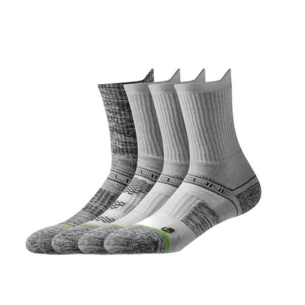 Strideline Eco | Premium Mid 4-Pack White