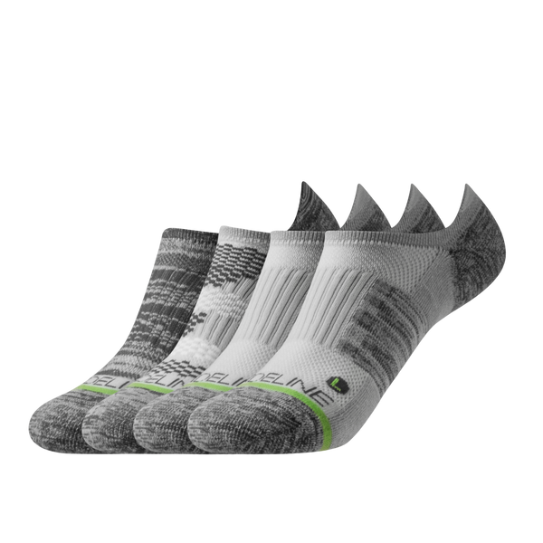 strideline Eco | Premium No Show 4-Pack Black