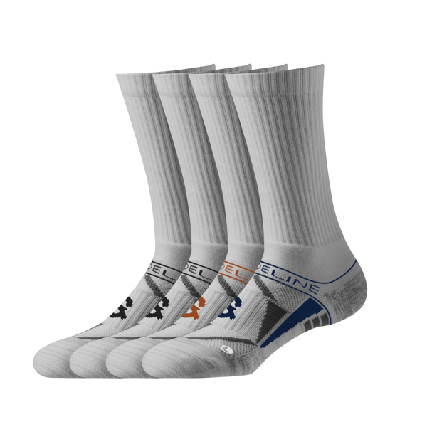 strideline Performance | Premium Crew 4-Pack Grey