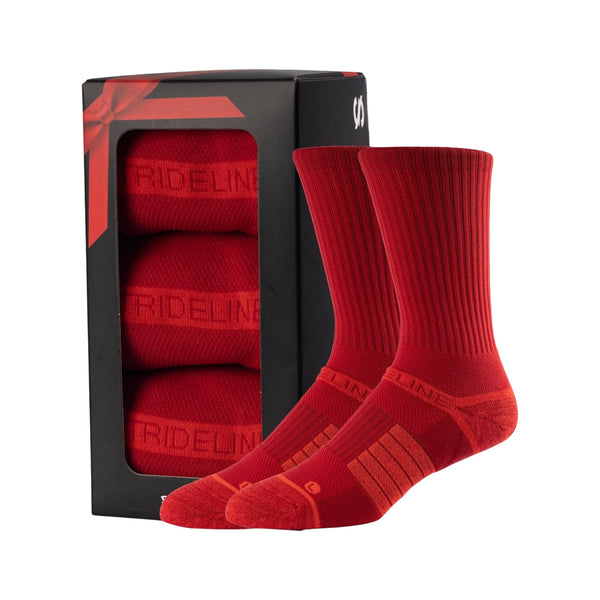 Strideline Unisex Gift Box: Crew Red (Samba)