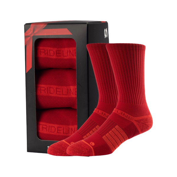 Strideline Unisex Gift Box: Crew Red (Samba)