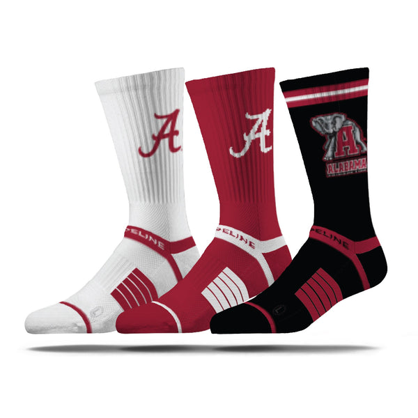 strideline University of Alabama | Premium Knit Crew 3 Pack | NCAA 3 Pack G2 | N02506948ML