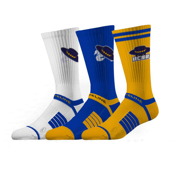 strideline University of California Santa Barbara | Premium Knit Crew 3 Pack | NCAA 3 Pack G2 | N02501852ML