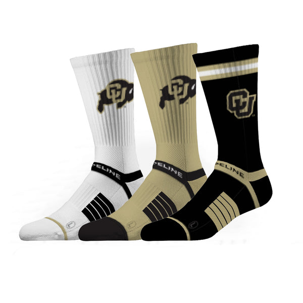 strideline University of Colorado | Premium Knit Crew 3 Pack | NCAA 3 Pack G2 | N02502183ML