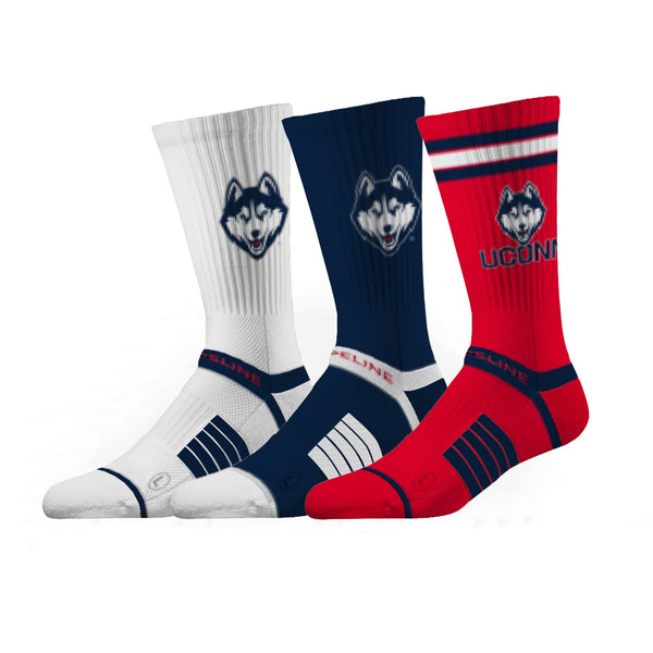 strideline University of Connecticut | Premium Knit Crew 3 Pack | NCAA 3 Pack G2 | N02507691ML