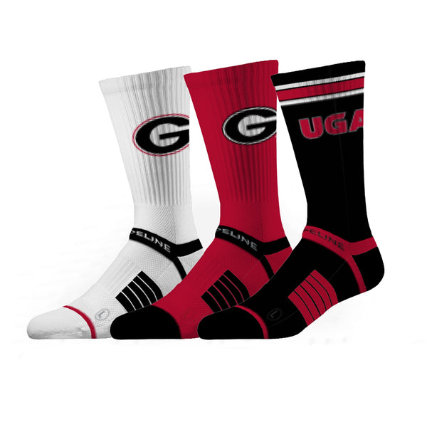 strideline University of Georgia | Premium Knit Crew 3 Pack | NCAA 3 Pack G2 | N02502199ML