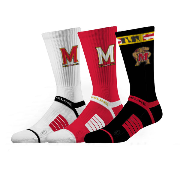 strideline University of Maryland | Premium Knit Crew 3 Pack | NCAA 3 Pack G2 | N02502855ML