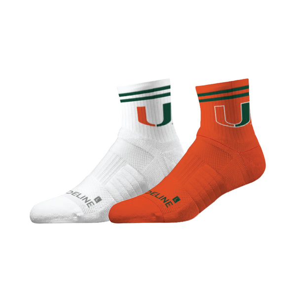 strideline University of Miami | Half Calf Knit | NCAA 2 Pack | N02626111ML