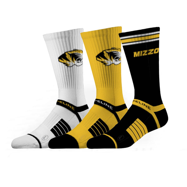 strideline University of Missouri | Premium Knit Crew 3 Pack | NCAA 3 Pack G2 | N02503521ML