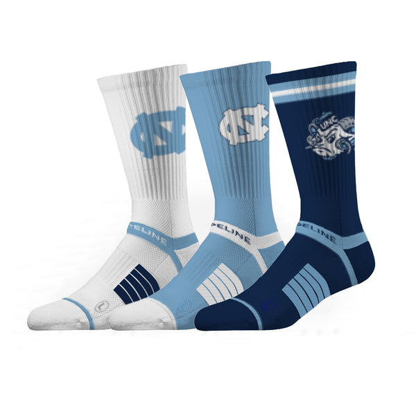 strideline University of North Carolina | Premium Knit Crew 3 Pack | NCAA 3 Pack G2 | N02504874ML